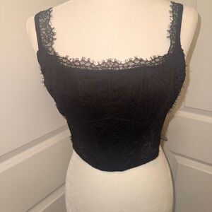 Victoria’s Secret Elegant Black Lace Camisole/Corset